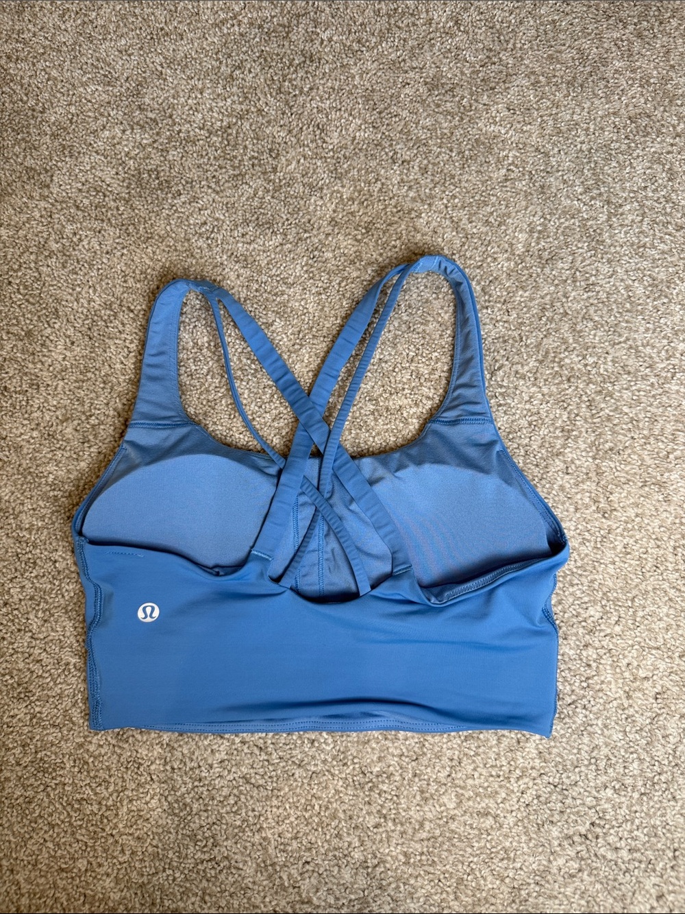 Lululemon Pool Party Blue Set - Longline Sports Bra and High-Waist Align Shorts - Picture 7 of 8